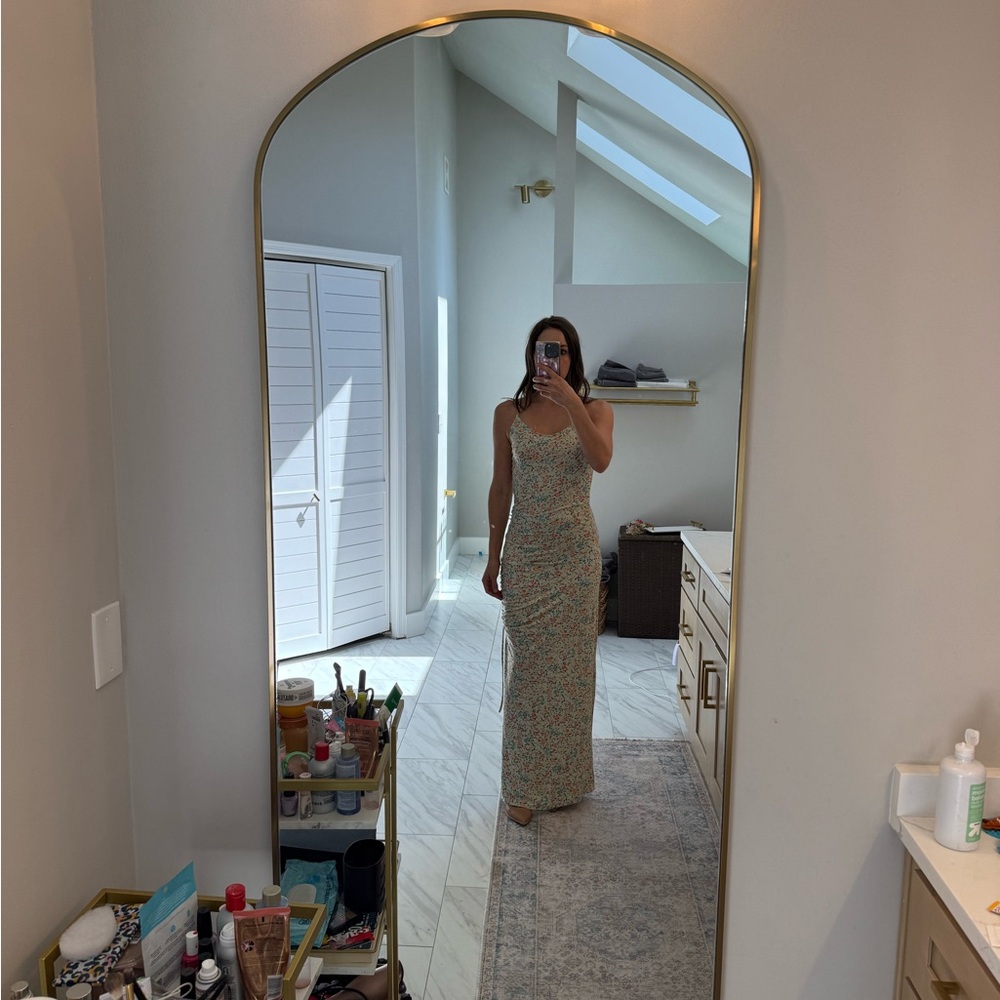 Haute Monde Floral Slip Maxi Dress in Cream and Pastel Mix